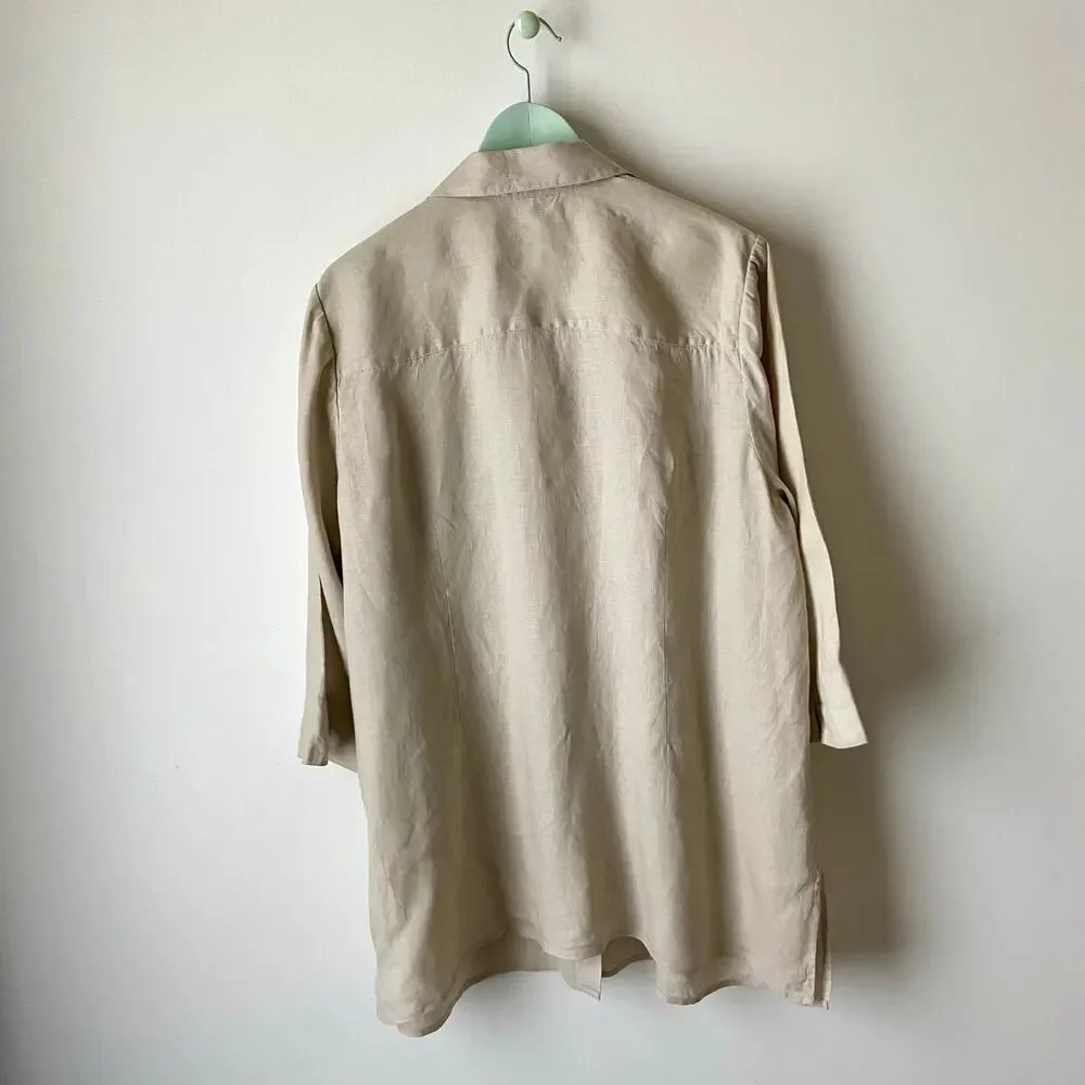 Grace Elements 100% Linen Tunic Top Size XXL